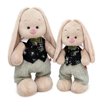 Зайка Ми в жилете и штанишках в клетку