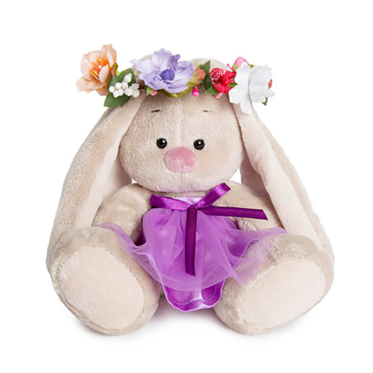 Зайка Ми в веночке и фиолетовом платье