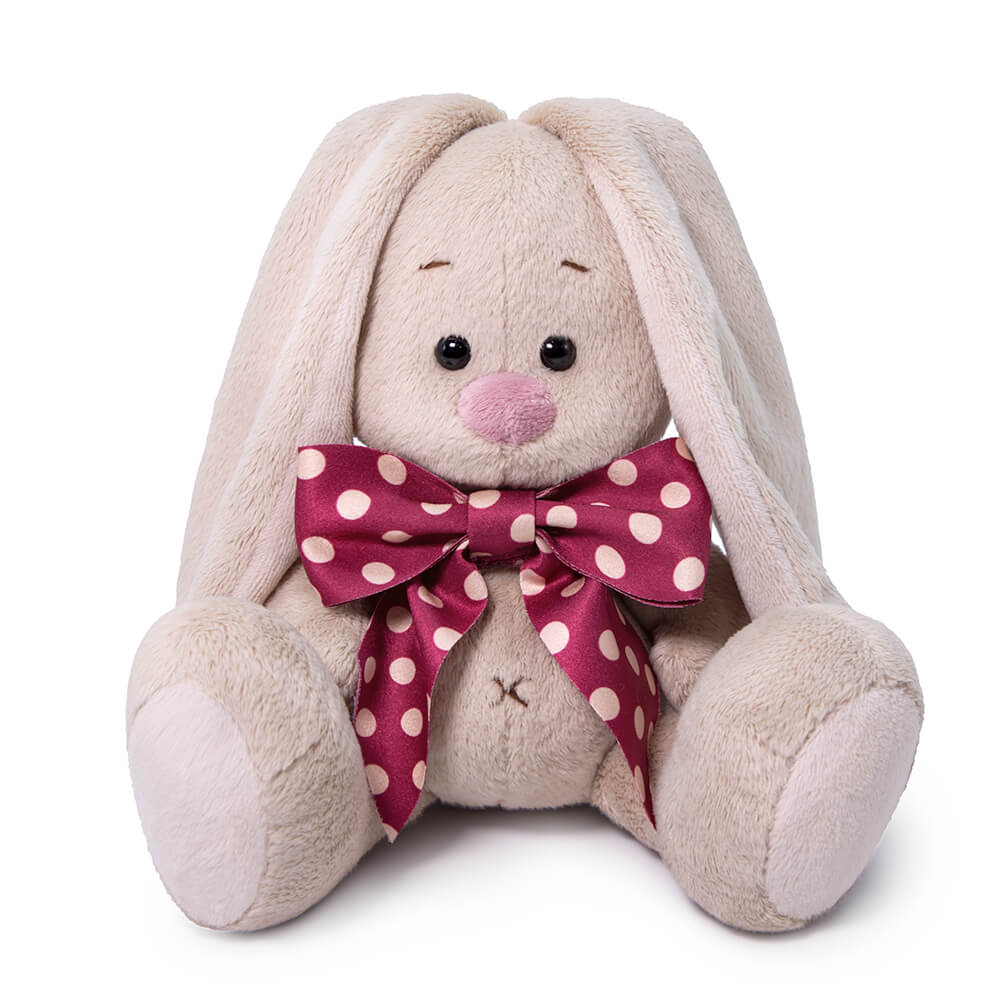 Зайка Ми в бордовом банте