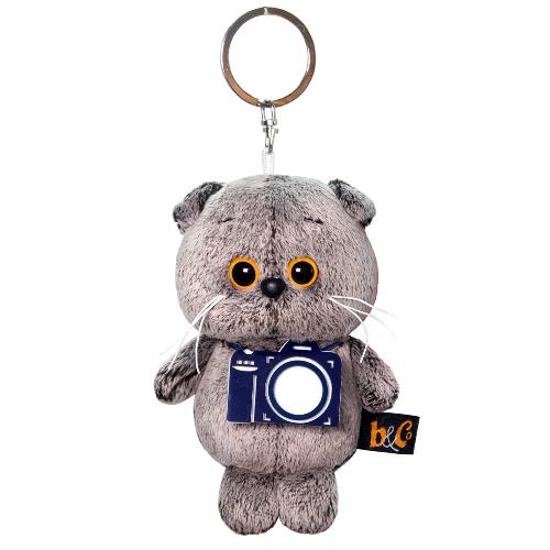 Брелок Кот Басик с фотоаппаратом