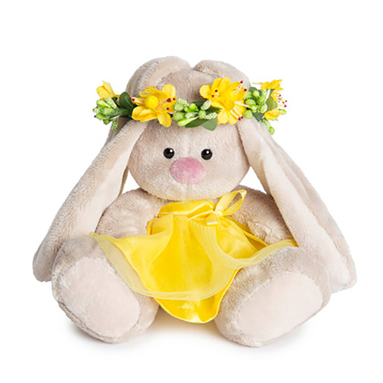 Зайка Ми в веночке и жёлтом платье