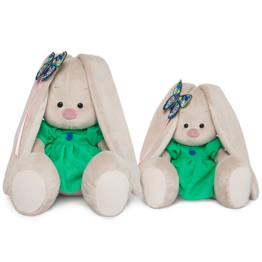 Зайка Ми в зеленом платье с бабочкой