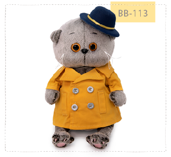 Басик беби в тренче и шляпке