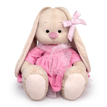 Зайка Ми большой в платье с люрексом