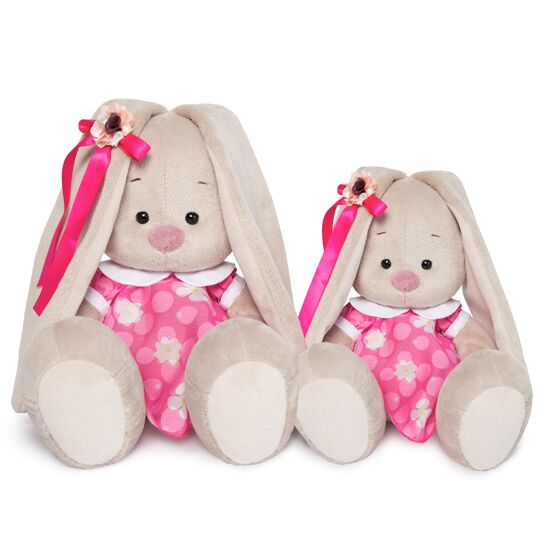 Зайка Ми в розовом платье с белым воротничком