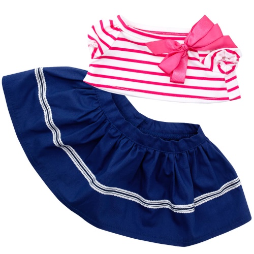 Полосатая футболка и юбка