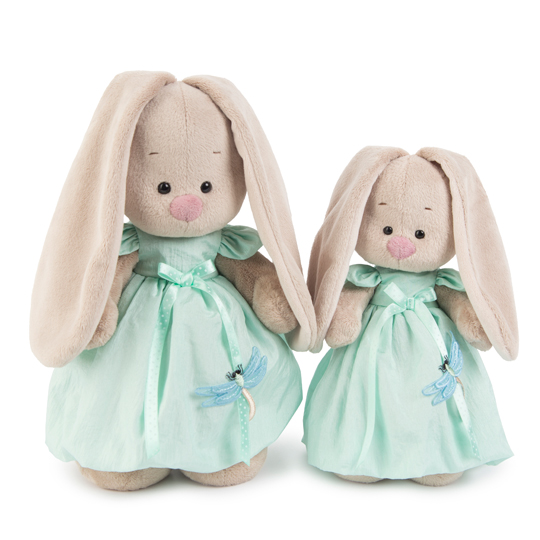 Зайка Ми в мятном платье со стрекозой