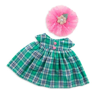 Платье зеленое в клетку