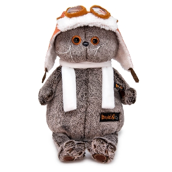 Басик в шлеме и шарфе