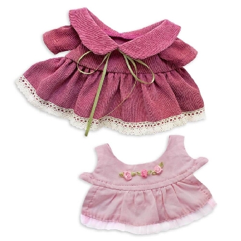 Платье из вельвета с передником