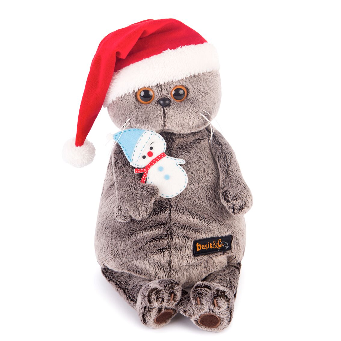 Басик в колпаке со снеговичком