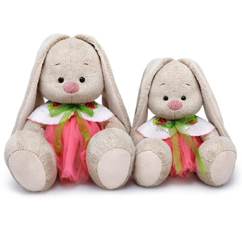 Зайка Ми в юбке и воротнике с клубничками