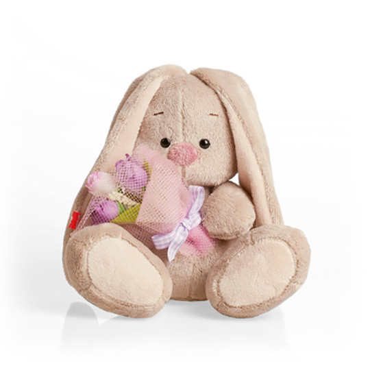 Зайка Ми с фиолетовым букетом