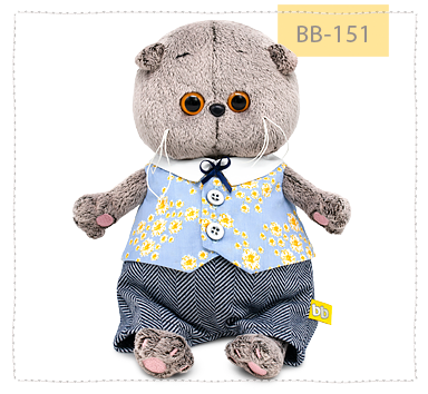 Басик беби в жилете в цветочек и брючках