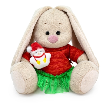 Зайка Ми в теплом платье и со снеговиком