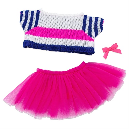 Полосатый свитер и юбка