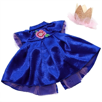 Синее платье с вышивкой