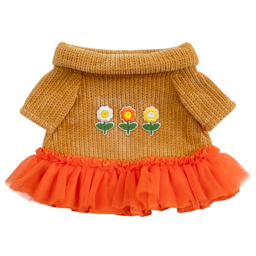 Трикотажное платье с оборкой