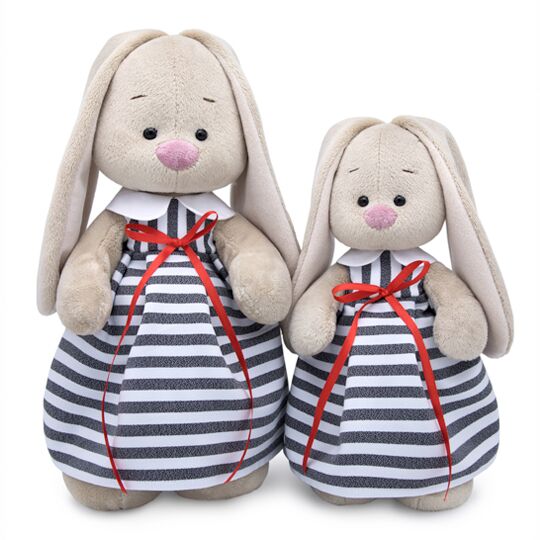 Зайка Ми в платье в полоску