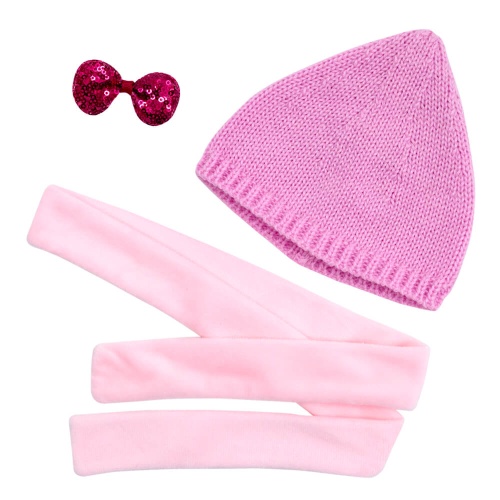 Шапка с бантом и шарф