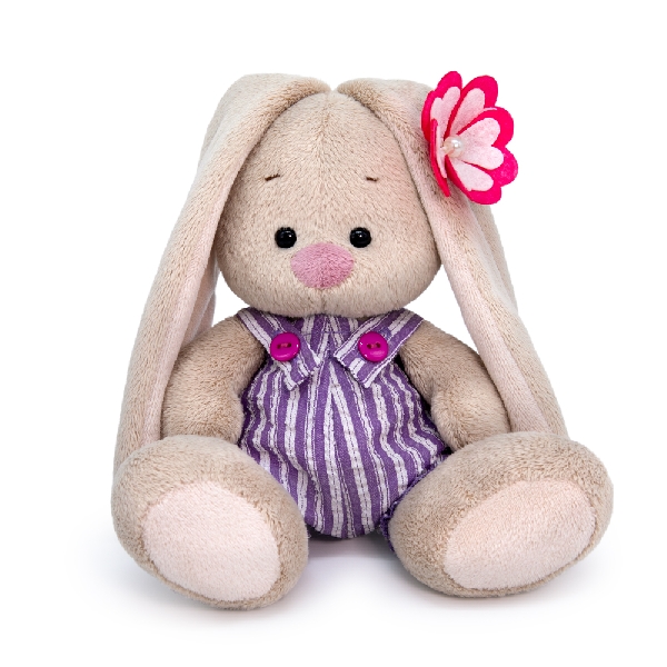 Зайка Ми в полосатом полукомбинезоне