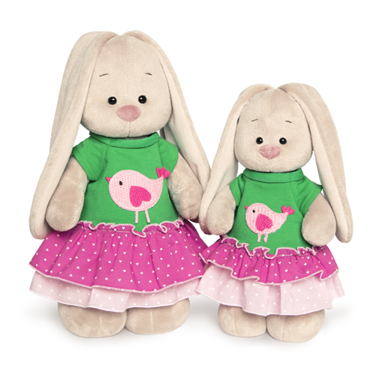 Зайка Ми в толстовке с птичкой