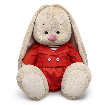 Зайка Ми большой в коралловом костюме