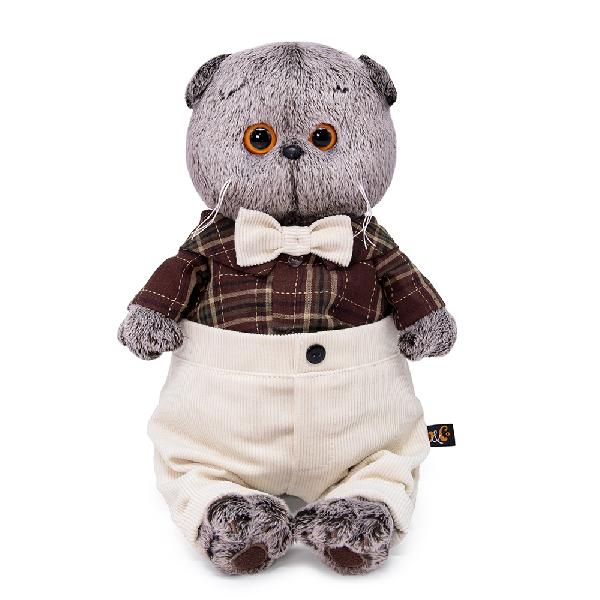 Басик в рубашке и вельветовых брюках