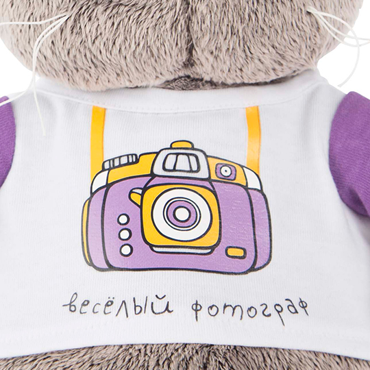 Басик в футболке с принтом "Весёлый фотограф"
