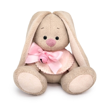 Зайка Ми в слюнявчике с бубенчиком