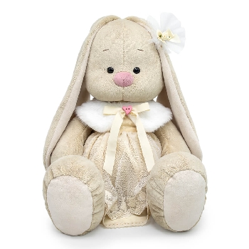 Зайка Ми большой в платье с воротником-накидкой