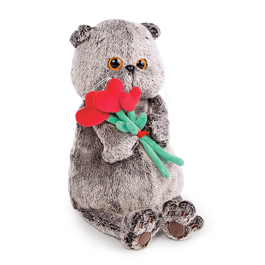 Басик с красными сердцами