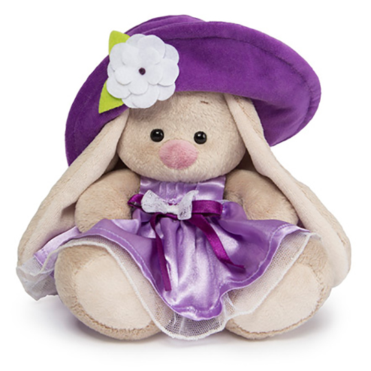 Зайка Ми в лиловом платьице и фиолетовой шляпке