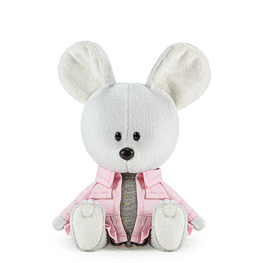 Мышка Пшоня в сером платье и курточке