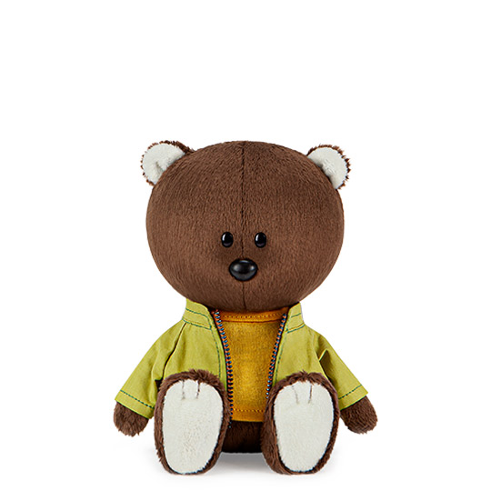 Медведь Федот в оранжевой майке и курточке