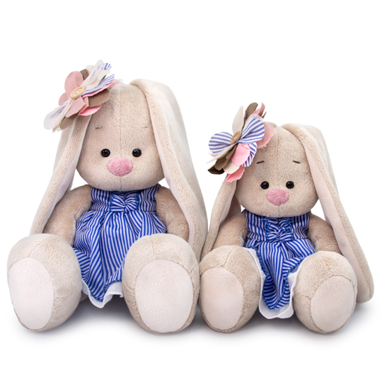 Зайка Ми с полосатым цветком