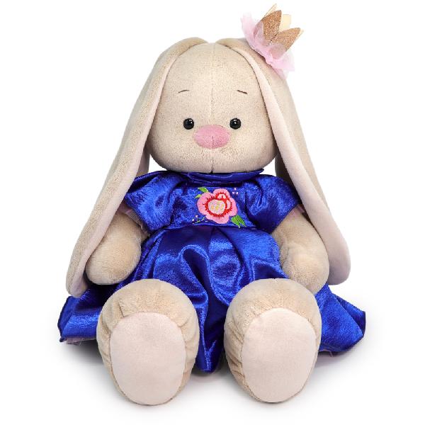 Зайка Ми большой в нарядном платье с вышивкой