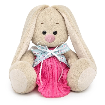 Зайка Ми в платье из жатой ткани с бантом