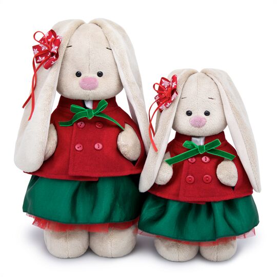 Зайка Ми в красном жакете и зеленой юбке