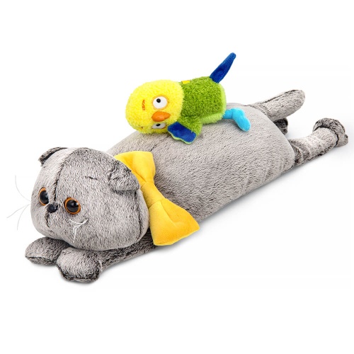 Кот Басик с попугаем Лютиком (лежачий)