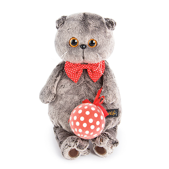 Басик с ёлочной игрушкой