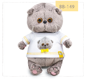 Басик беби в футболке с автопортретом