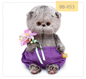 Басик беби в сиреневых штанишках и с букетом