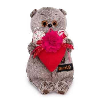 Басик с сердцем из флиса и ситца