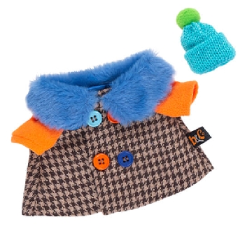 Пальто для Басика с разноцветными пуговицами