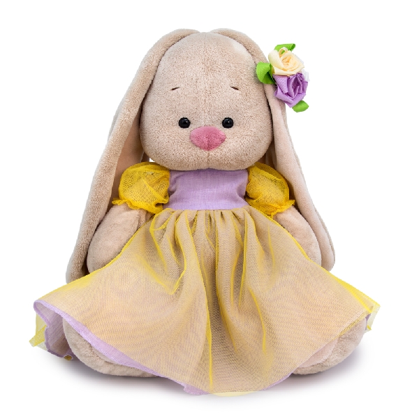 Зайка Ми большой в лимонно-лавандовом платье