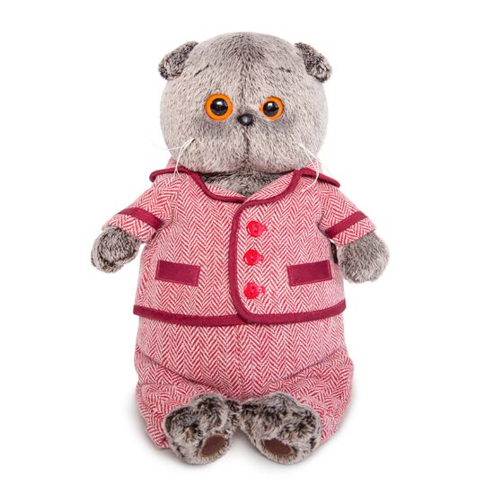 Басик в красном пиджаке и брюках в ёлочку