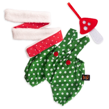 Зеленые штаны в горошек и теплый шарф