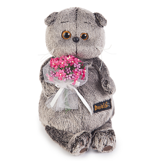 Басик с  букетом в сеточке