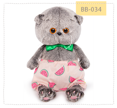 Басик беби в трусах в арбузик и с зеленым бантиком